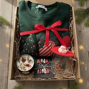 Holiday Cheer Gift Set with Green Sweater